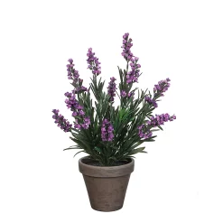 Castorama Lavande Violet Artificiel ø20 X H.33 Cm En Pot Stan Gris ø11,5 Cm