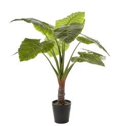 Castorama Taro Artificiel En Pot Plastique Vert ø110 X H.130 Cm